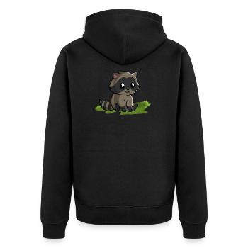 Raton laveur - Veste à capuche bio Premium Unisexe - noir - Dos - Nico (187cm)