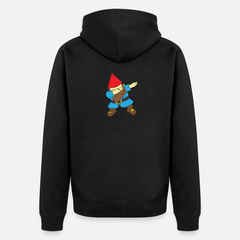 Gartenzwerg - Dab, dabbing, dabben, tanzen - Unisex Premium Bio Zip Hoodie - Schwarz