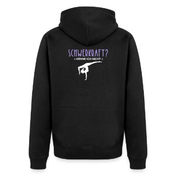 RSG Turnerin Rhythmische Sportgymnastik - Unisex Premium Bio Zip Hoodie - Schwarz - Hinten - Nico (187cm)