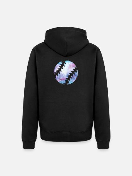 Baseball baseball player - Unisex Premium Organic Zip Hoodie - black