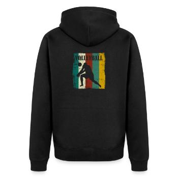 Cadeau de joueur de volley-ball t-shirt de volley-ball - Veste à capuche bio Premium Unisexe - noir - Dos - Nico (187cm)