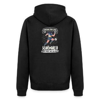 Football filles football - Veste à capuche bio Premium Unisexe - noir - Dos - Nico (187cm)