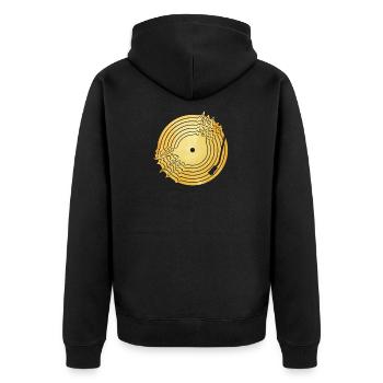Disque vinyle - Veste à capuche bio Premium Unisexe - noir - Dos - Nico (187cm)