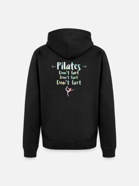 Pilates - Unisex Premium Organic Zip Hoodie - black