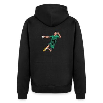 Handballspieler Handball Handballer - Veste à capuche bio Premium Unisexe - noir - Dos - Nico (187cm)