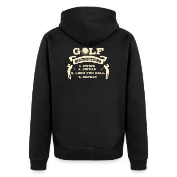 T-shirt golfeur cadeau guide de golf - Veste à capuche bio Premium Unisexe - noir - Dos - Nico (187cm)