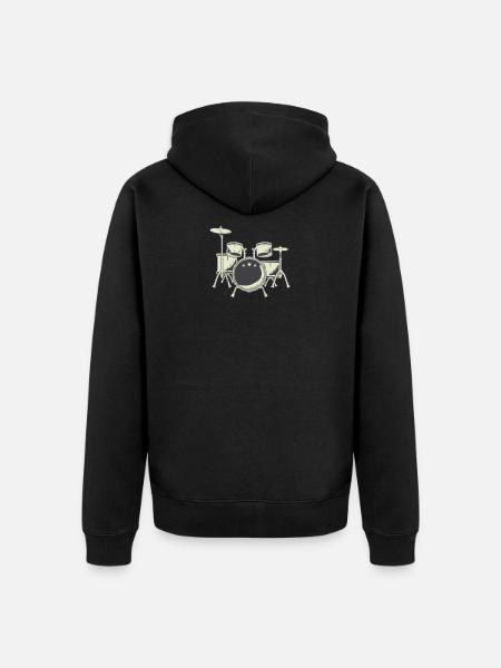 Batteur de batterie - Veste à capuche bio Premium Unisexe - noir