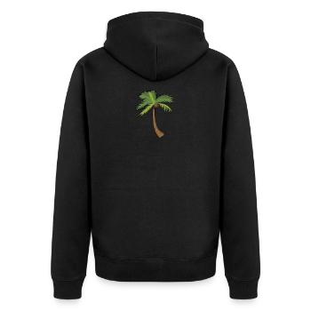 Palm coconut palm coconut - Unisex Premium Organic Zip Hoodie - black - Back - Nico (187cm)