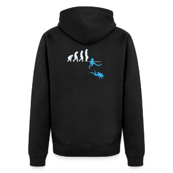 Plongée Evolution Chemise cadeau de plongée - Veste à capuche bio Premium Unisexe - noir - Dos - Nico (187cm)
