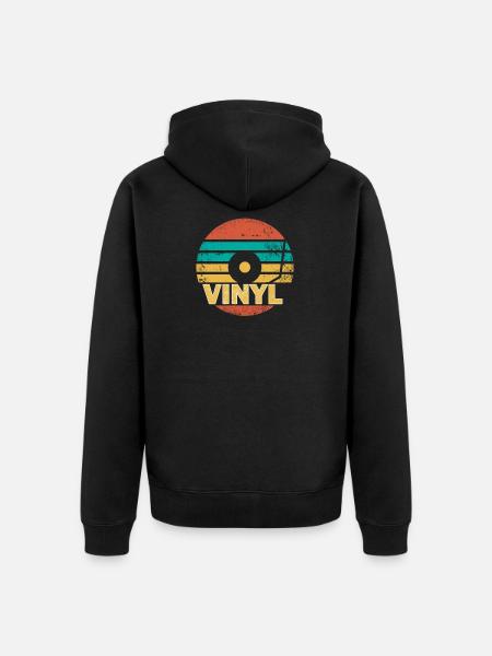 Vinyl record - Unisex Premium Organic Zip Hoodie - black