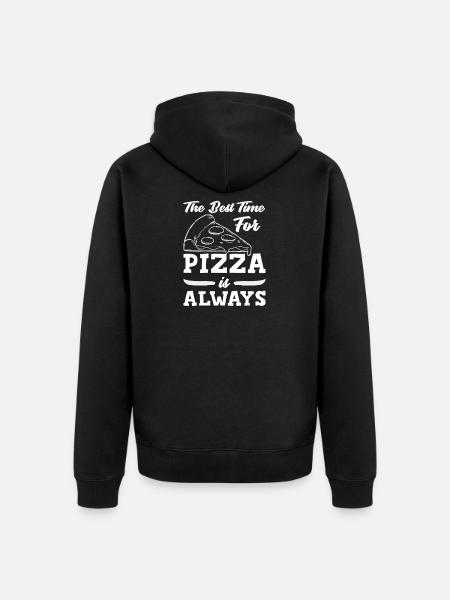 Pizza pizzeria pizza maker - Unisex Premium Organic Zip Hoodie - black
