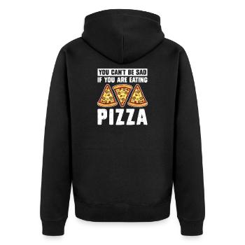 Pizza pizzeria fabricant de pizza - Veste à capuche bio Premium Unisexe - noir - Dos - Nico (187cm)