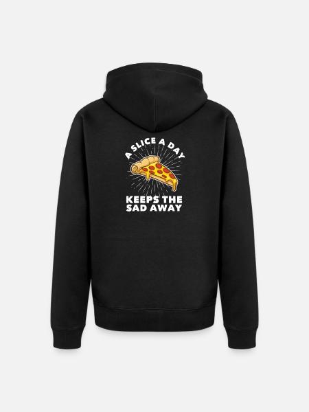 Pizza pizzeria pizza maker - Unisex Premium Organic Zip Hoodie - black