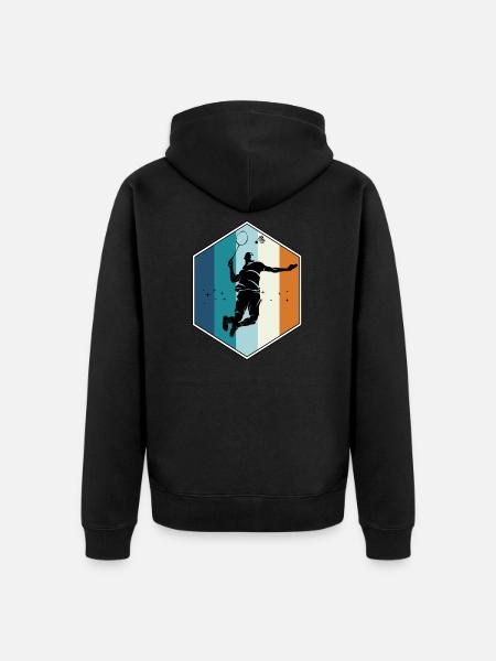 badminton - Premium økologisk unisex-hettejakke - svart