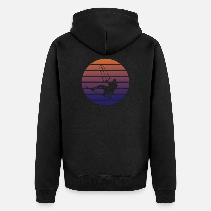 kite surf - Veste à capuche bio Premium Unisexe - noir