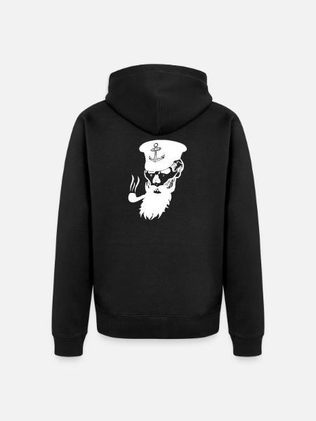 Sailing sailboat captain sailor - Unisex Premium Organic Zip Hoodie - black