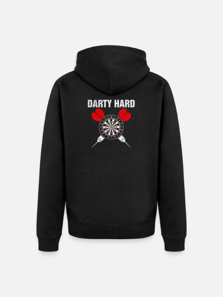 Darts pub dartboard dart - Unisex Premium Organic Zip Hoodie - black