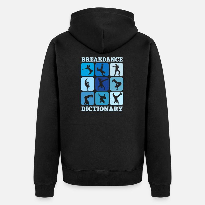 Lexique du breakdance - Veste à capuche bio Premium Unisexe - noir