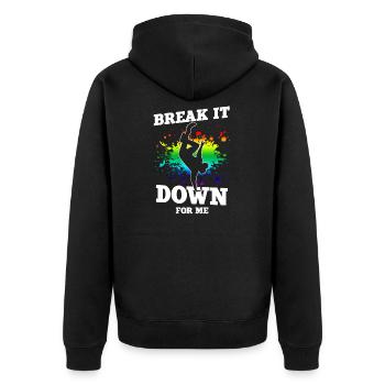 Breakdance - Veste à capuche bio Premium Unisexe - noir - Dos - Nico (187cm)