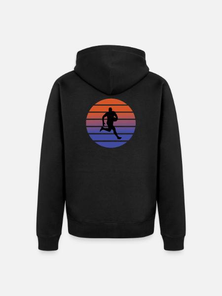 rugby - Unisex Premium Organic Zip Hoodie - black
