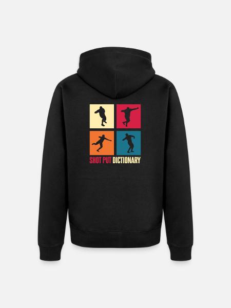 Kugelstossen Lexikon - Unisex Premium Bio Zip Hoodie - Schwarz