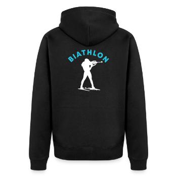Biathlon - Veste à capuche bio Premium Unisexe - noir - Dos - Nico (187cm)