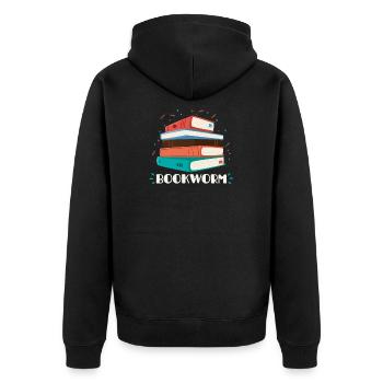 Rat de bibliothèque livre lecture rat de bibliothèque - Veste à capuche bio Premium Unisexe - noir - Dos - Nico (187cm)
