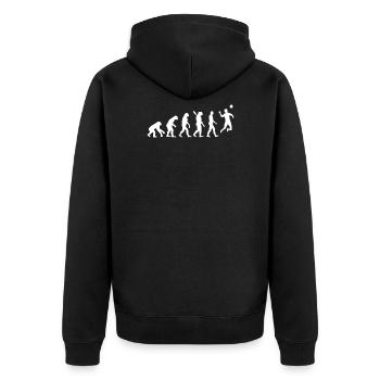 Évolution du Fistball - Veste à capuche bio Premium Unisexe - noir - Dos - Nico (187cm)