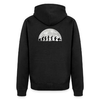 Evolution Geek Programmeur d’ordinateur cadeau - Veste à capuche bio Premium Unisexe - noir - Dos - Nico (187cm)
