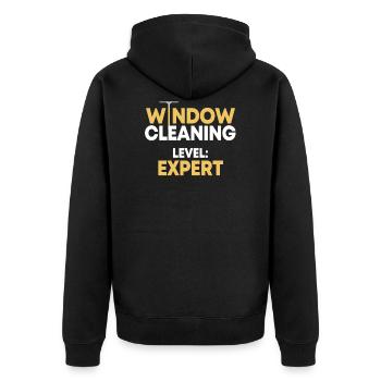 Expert en nettoyant pour vitres - Veste à capuche bio Premium Unisexe - noir - Dos - Nico (187cm)