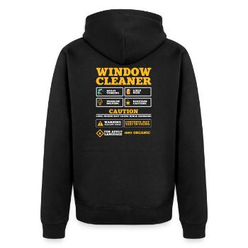 Window cleaner gift idea - Unisex Premium Organic Zip Hoodie - black - Back - Nico (187cm)
