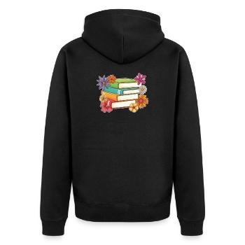 Rat de bibliothèque livre lecture rat de bibliothèque - Veste à capuche bio Premium Unisexe - noir - Dos - Nico (187cm)