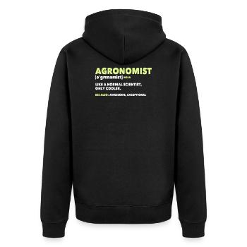 Agronome - Veste à capuche bio Premium Unisexe - noir - Dos - Nico (187cm)