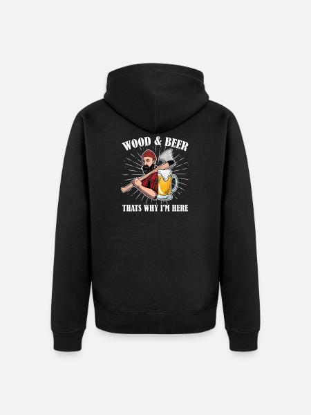 Menuisier menuisier menuisier menuisier - Veste à capuche bio Premium Unisexe - noir