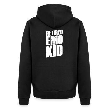 Gothic EMO Punk 00s 2000s Goth Kawaii Weirdo - Unisex Premium Organic Zip Hoodie - black - Back - Nico (187cm)