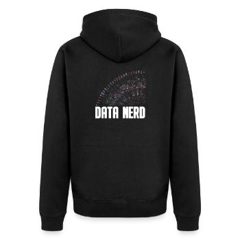 Data Science Analyst Data Scientist - Unisex Premium Bio Zip Hoodie - Schwarz - Hinten - Nico (187cm)