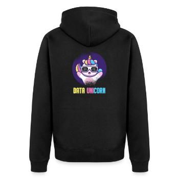 Data Science Analyst Data Scientist - Unisex Premium Bio Zip Hoodie - Schwarz - Hinten - Nico (187cm)