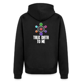 Data Science Analyst Data Scientist - Unisex Premium Bio Zip Hoodie - Schwarz - Hinten - Nico (187cm)