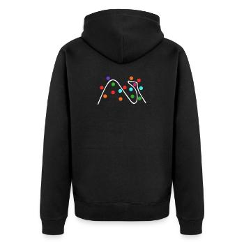 Data Science Analyst Data Scientist - Unisex Premium Bio Zip Hoodie - Schwarz - Hinten - Nico (187cm)