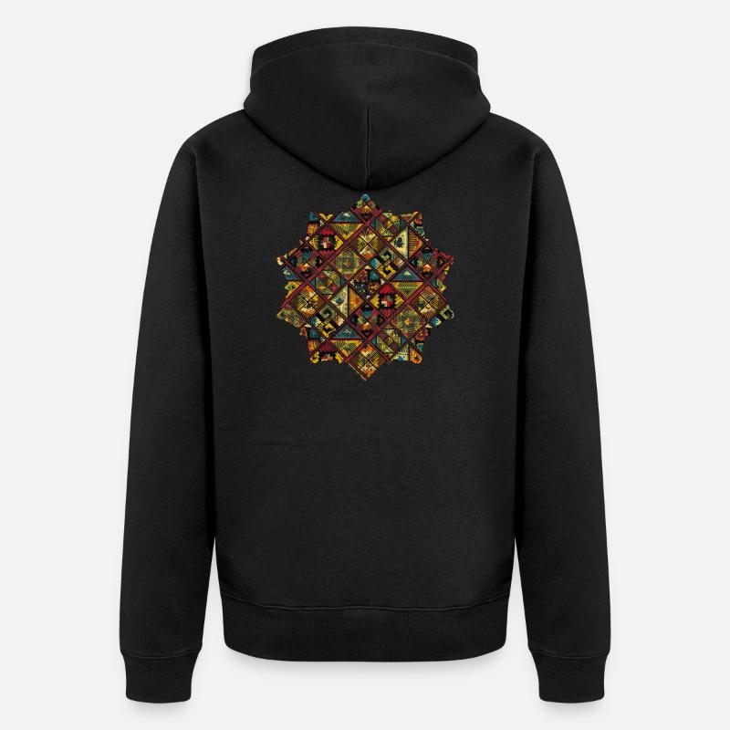 Mandala - Veste à capuche bio Premium Unisexe - noir