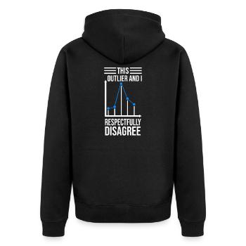 Data Science Analyst Data Scientist - Unisex Premium Bio Zip Hoodie - Schwarz - Hinten - Nico (187cm)