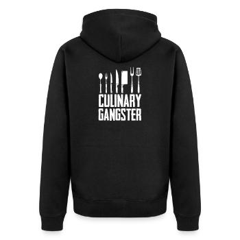 Cook chef home cook kitchen chef chef cook - Unisex Premium Organic Zip Hoodie - black - Back - Nico (187cm)