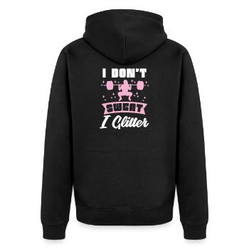 Weightlifting weightlifter barbell - Unisex Premium Organic Zip Hoodie - black - Back - Nico (187cm)