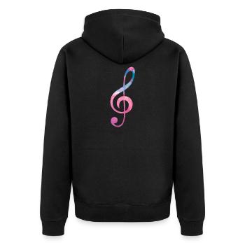 Chorale répétition chorale chanteurs - Veste à capuche bio Premium Unisexe - noir - Dos - Nico (187cm)