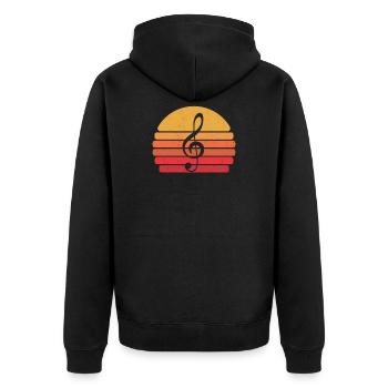 Chor Chorprobe Chorsänger Singen - Unisex Premium Bio Zip Hoodie - Schwarz - Hinten - Nico (187cm)