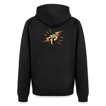 Electrician Electronics Technician Master Electrician - Unisex Premium Organic Zip Hoodie - black - Back - Nico (187cm)
