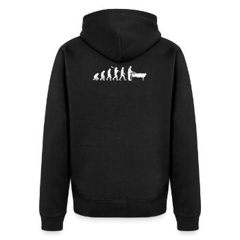 Évolution du massothérapeute - Veste à capuche bio Premium Unisexe - noir - Dos - Nico (187cm)