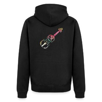 violoncelle - Veste à capuche bio Premium Unisexe - noir - Dos - Nico (187cm)