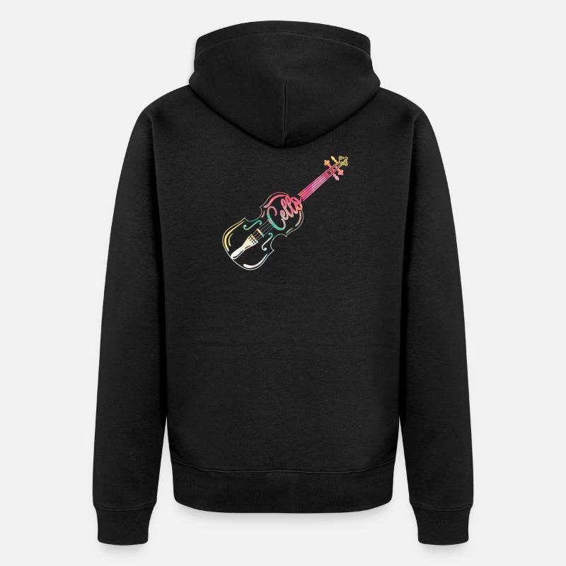 violoncelle - Veste à capuche bio Premium Unisexe - noir