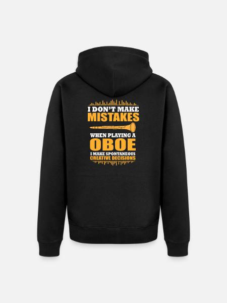 Funny oboe saying - Unisex Premium Organic Zip Hoodie - black